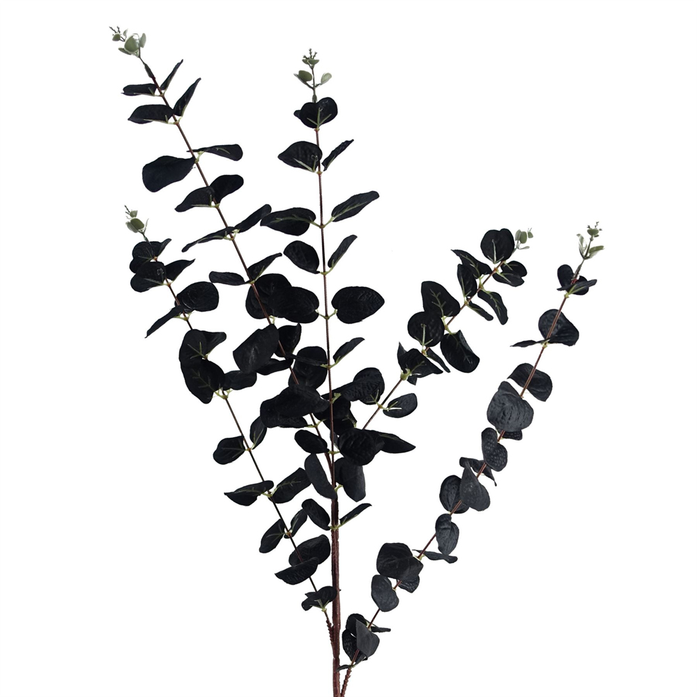 Leaf Black Eucalyptus Foliage Single Stem Artificial Plant 2.6ft 6 Pack Image 7