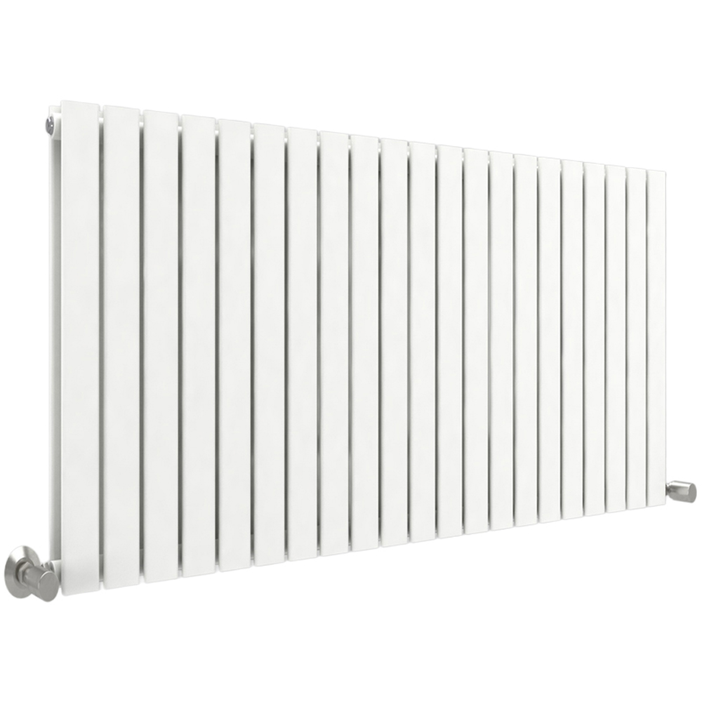 White 9454 BTU Double Flat Panel Vertical Column Radiator 600 x 1428mm Image 1