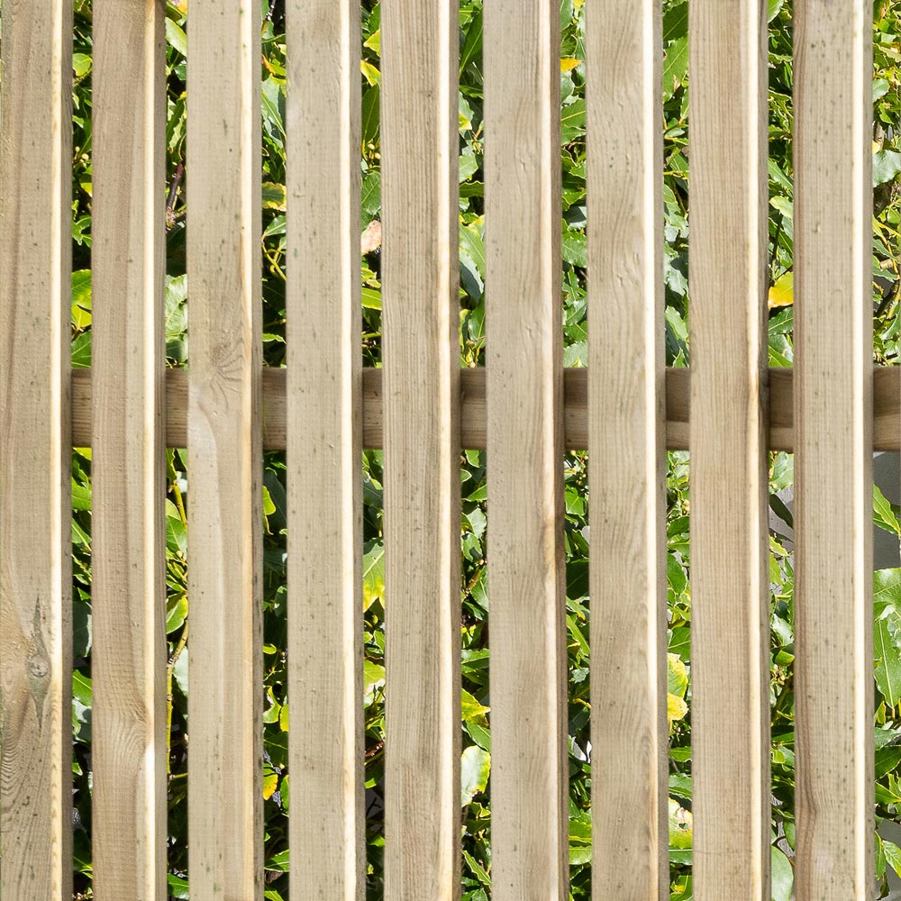 Forest Garden Vertical Slatted Garden Screen 1.8 x 1.8m Image 4