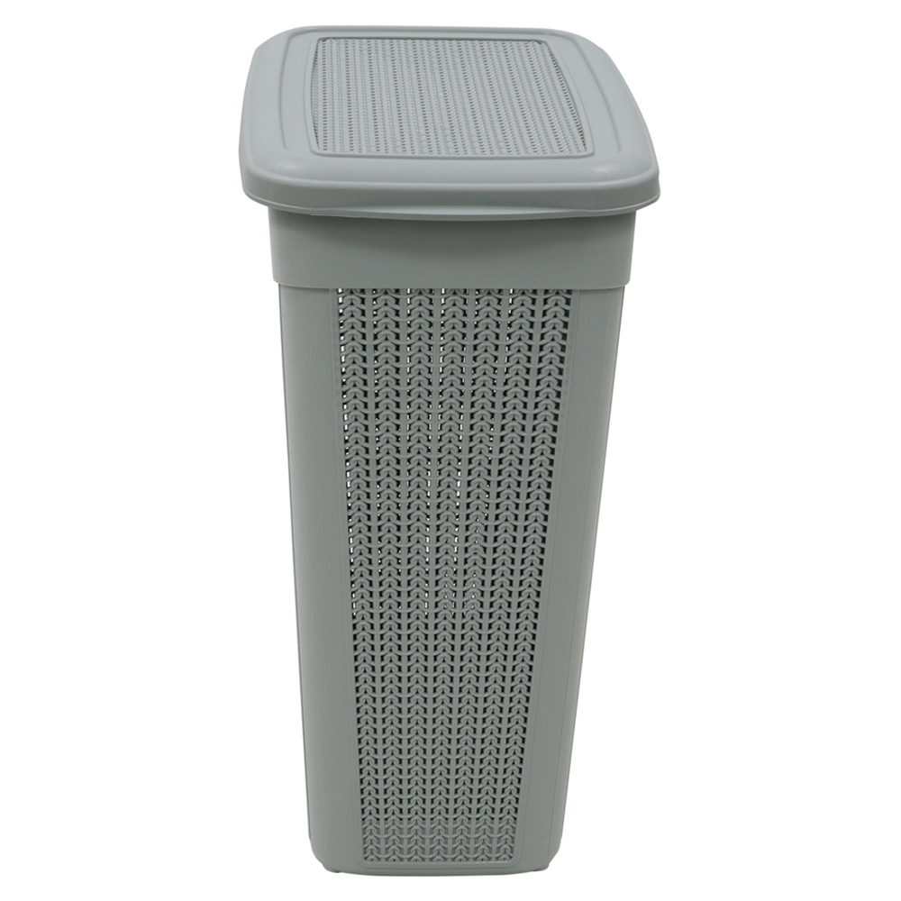 JVL Loop Grey Slim Laundry Basket 43L Image 3