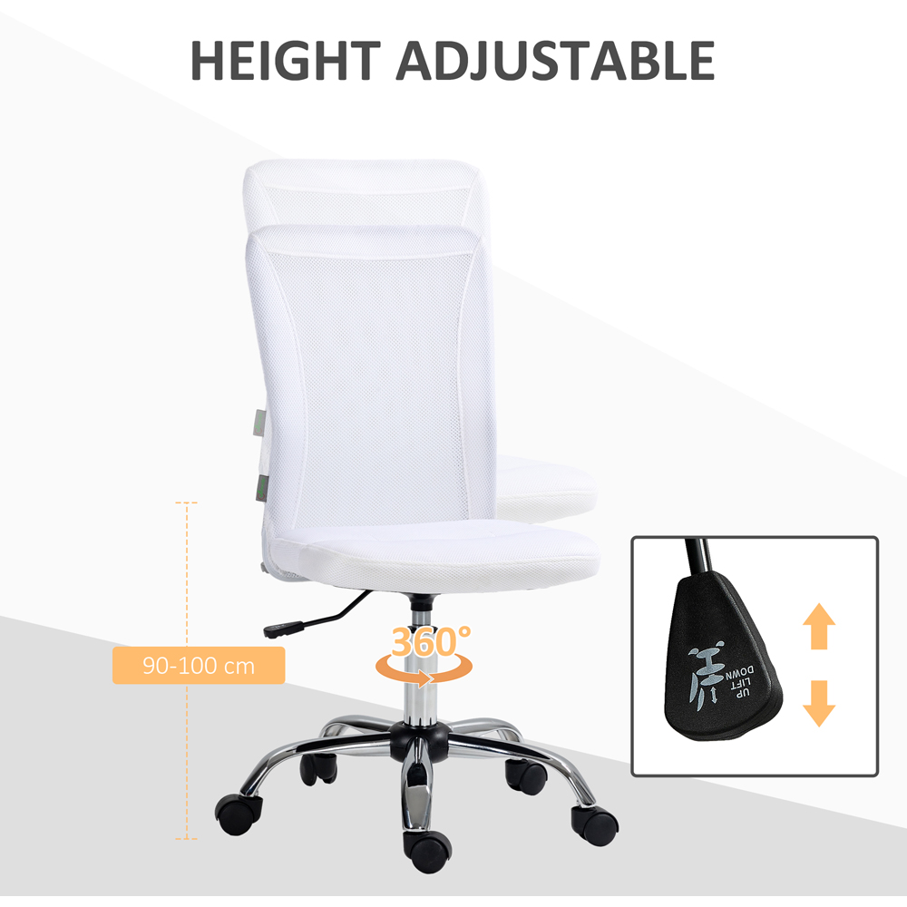 Portland White Mesh Office Chair Image 6