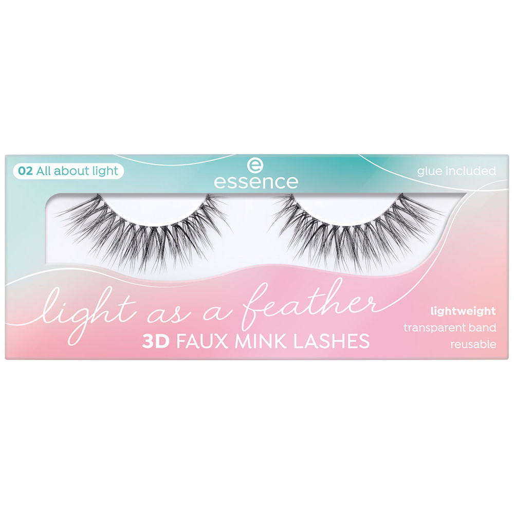 essence Light as a Feather 3d Faux Mink Lashes 02 1 Pack Image 2