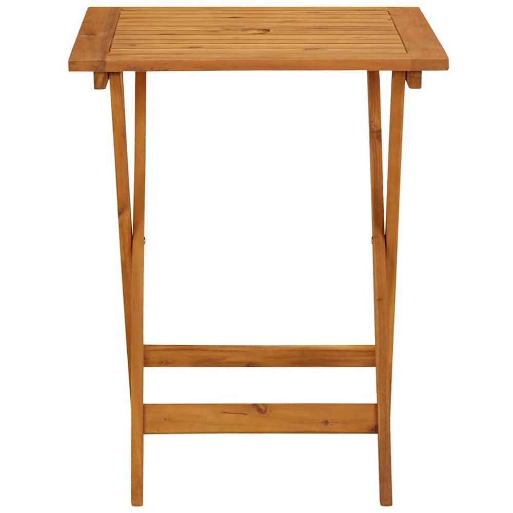 Walplus 2 Seater Natural Solid Acacia Wood Foldable Garden Table Image 3