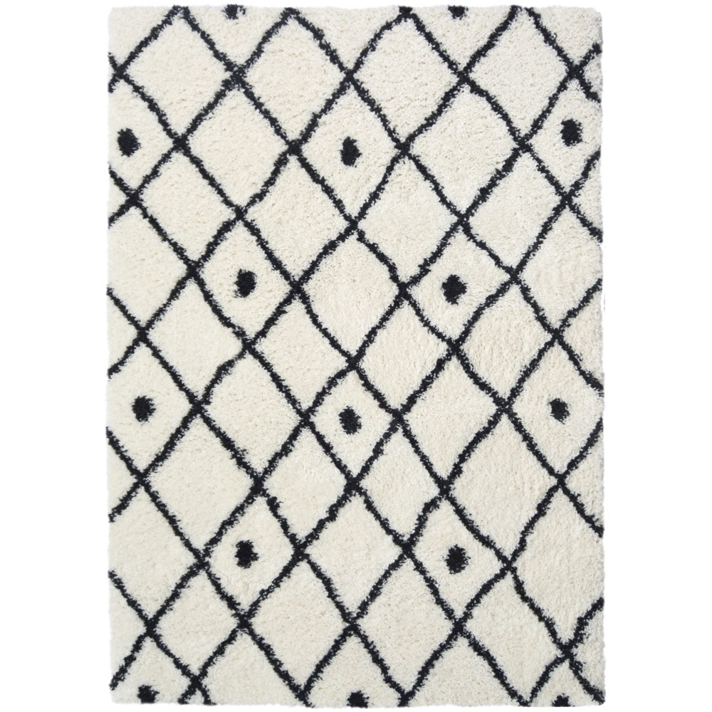 Homemaker White Snug Nomadic Shaggy Rug 160 x 230cm Image 1