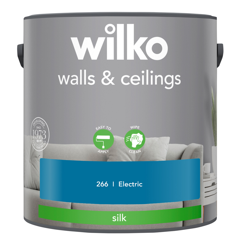 Wilko Walls & Ceilings Electric Silk Emulsion Paint 2.5L Image 2