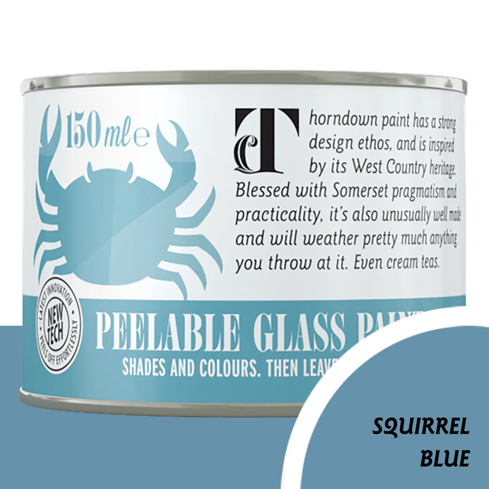 Thorndown Squirrel Blue Peelable Glass Paint 150ml Image 3