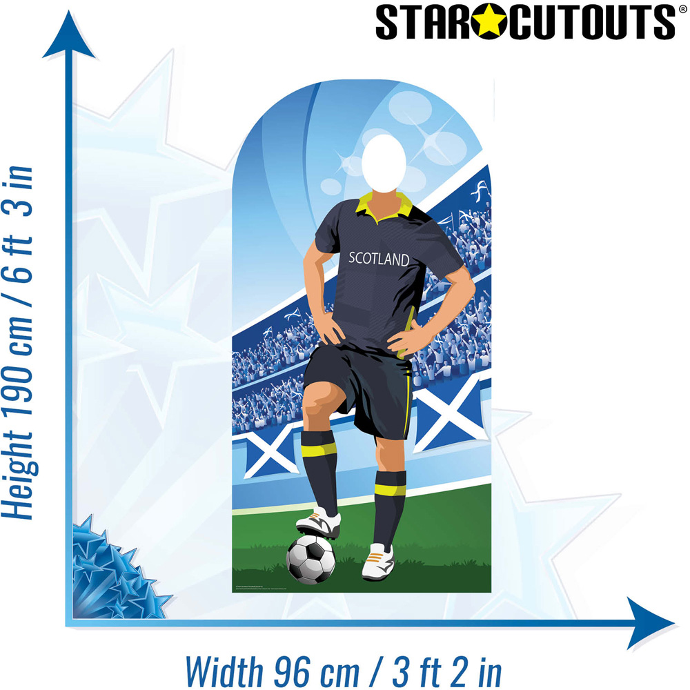 Star Cutouts Ltd Scotland World Cup Football Stand-In Cutout 6.2ft Image 5
