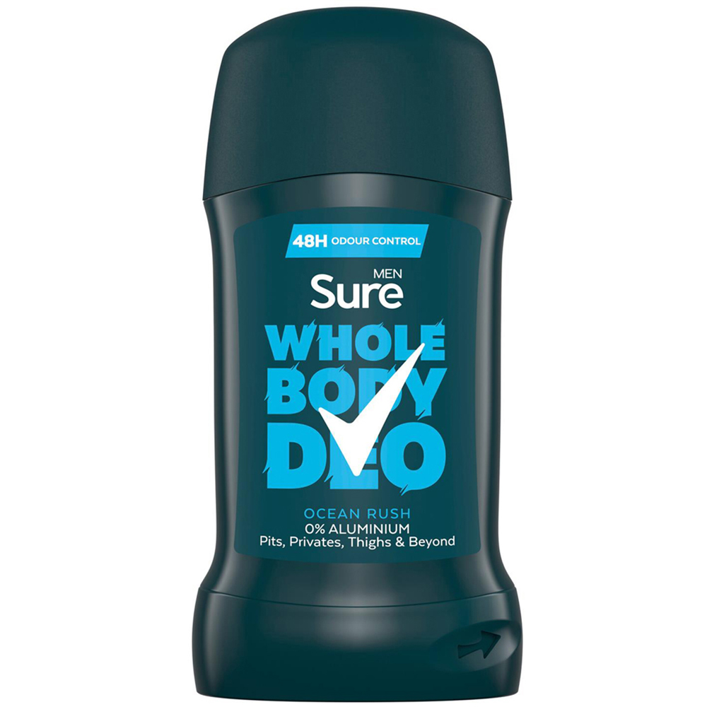 Sure Men 48H Odour Control Ocean Rush Deodorant Stick 50ml 6 Pack Image 2
