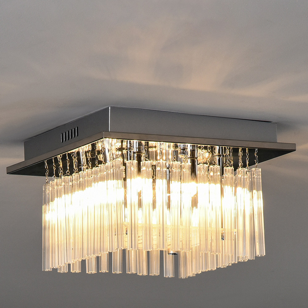 Chrome Modern Pendant Crystal Ball Chandelier Wilko