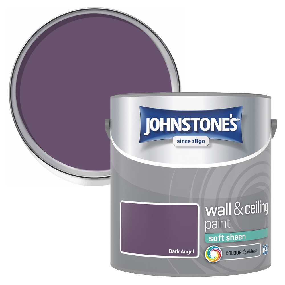Johnstone's Walls & Ceilings Dark Angel Soft Sheen Emulsion Paint 2.5L Image 1