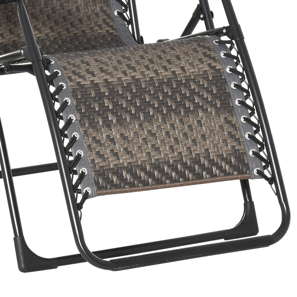 Outsunny Grey Zero Gravity Lounger Chair Image 6