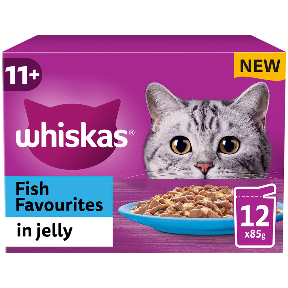 Whiskas Fish Selection in Jelly Super Senior Cat Food Pouches 12 x 85g Image 1