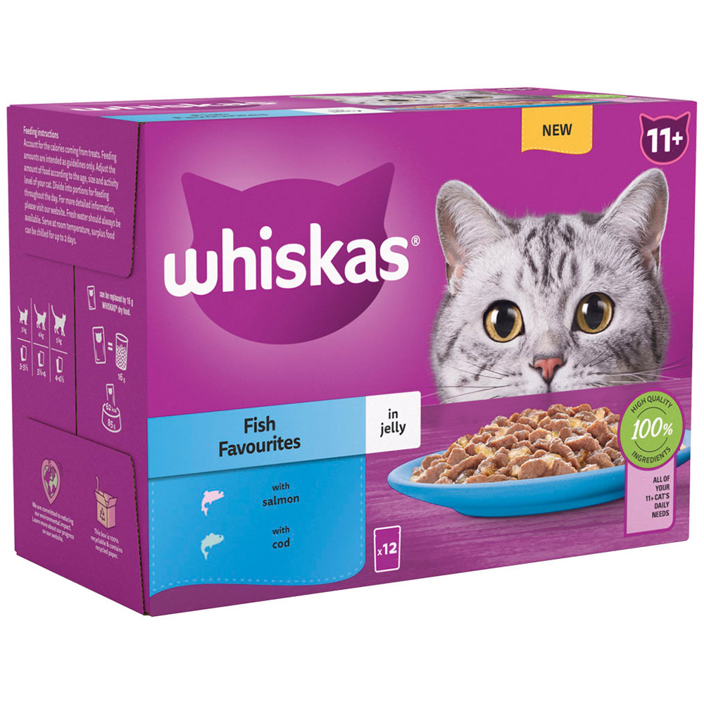 Whiskas Fish Selection in Jelly Super Senior Cat Food Pouches 12 x 85g Image 2