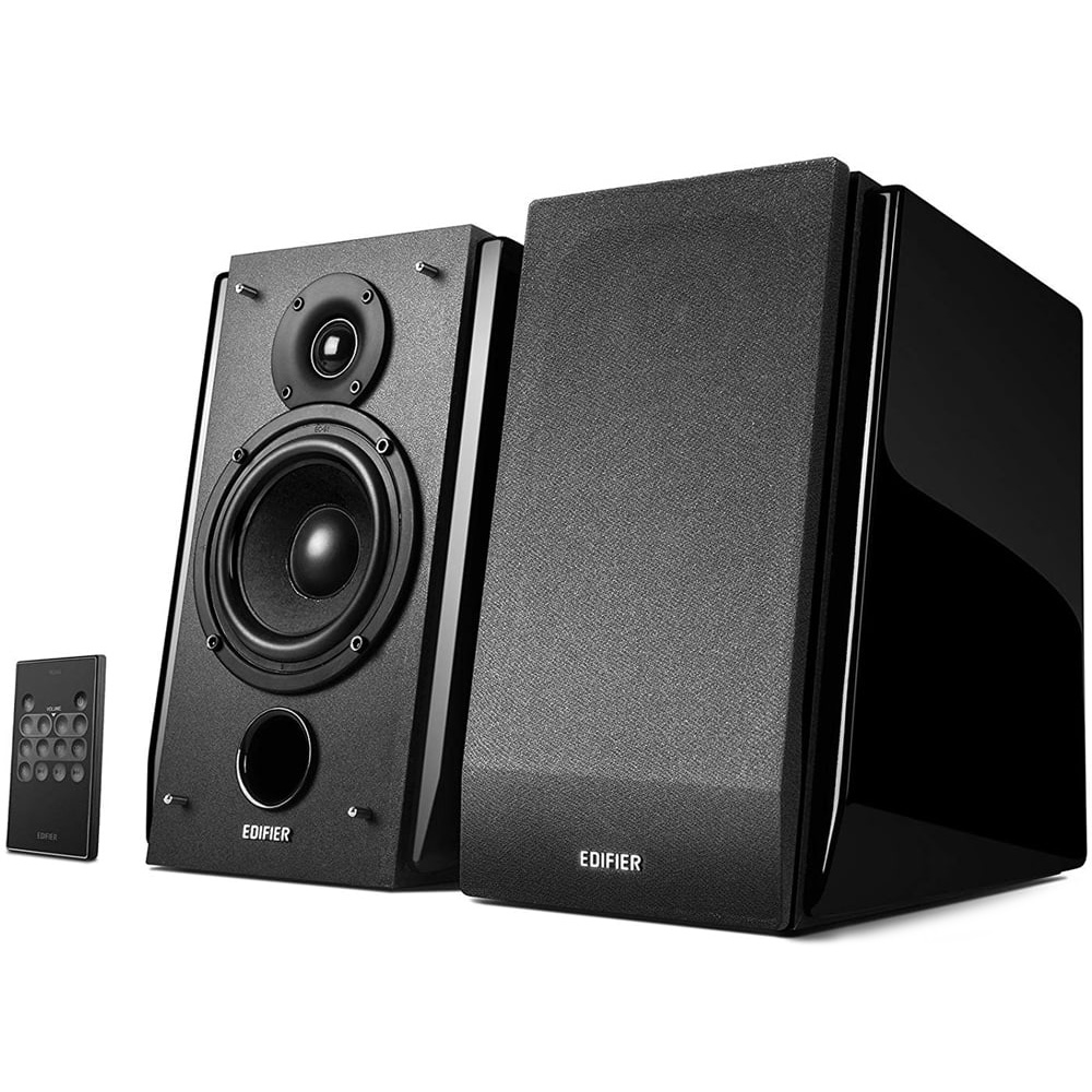 Edifier R1850DB 2.0 Gloss Black Bluetooth Bookshelf Speaker Set 70W Image 1