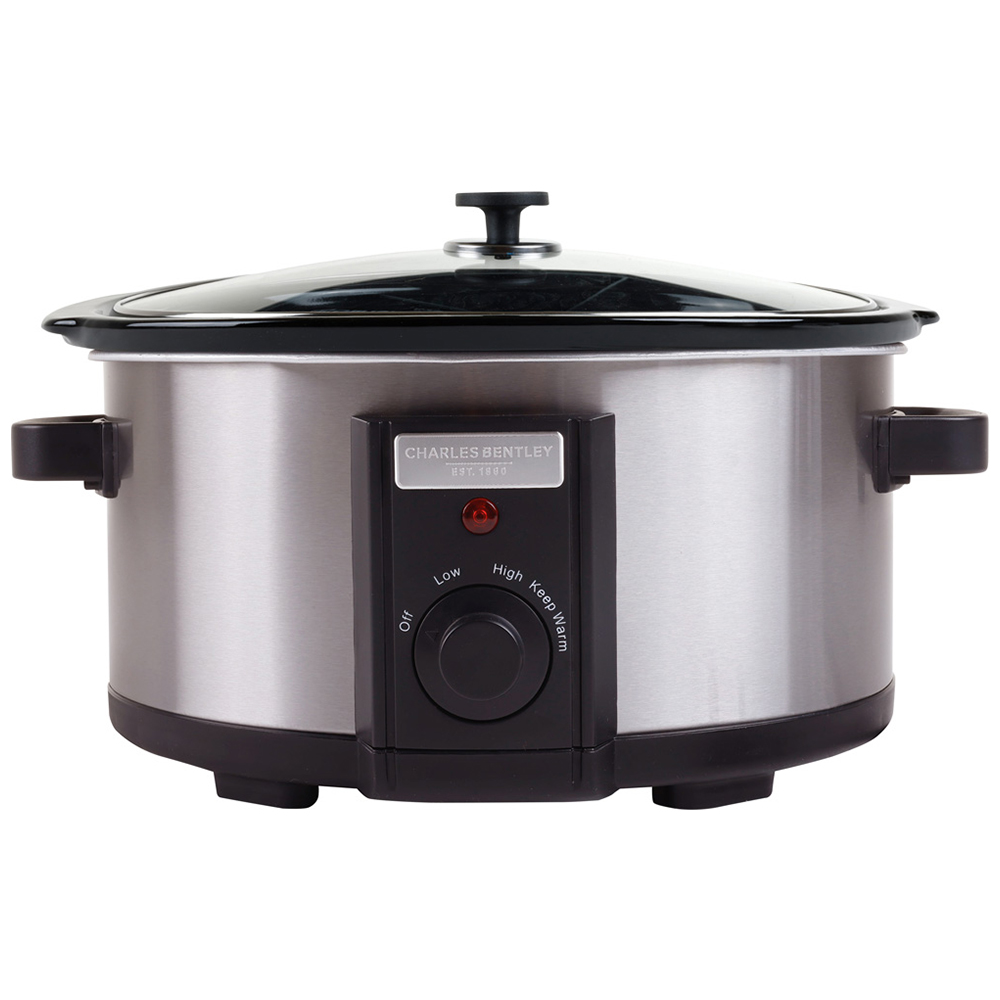 Charles Bentley Silver 6.5L Slow Cooker Image 1