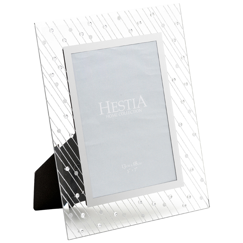 Hestia Glass Raindrop Design Photo Frame 5 x 7inch Image 3