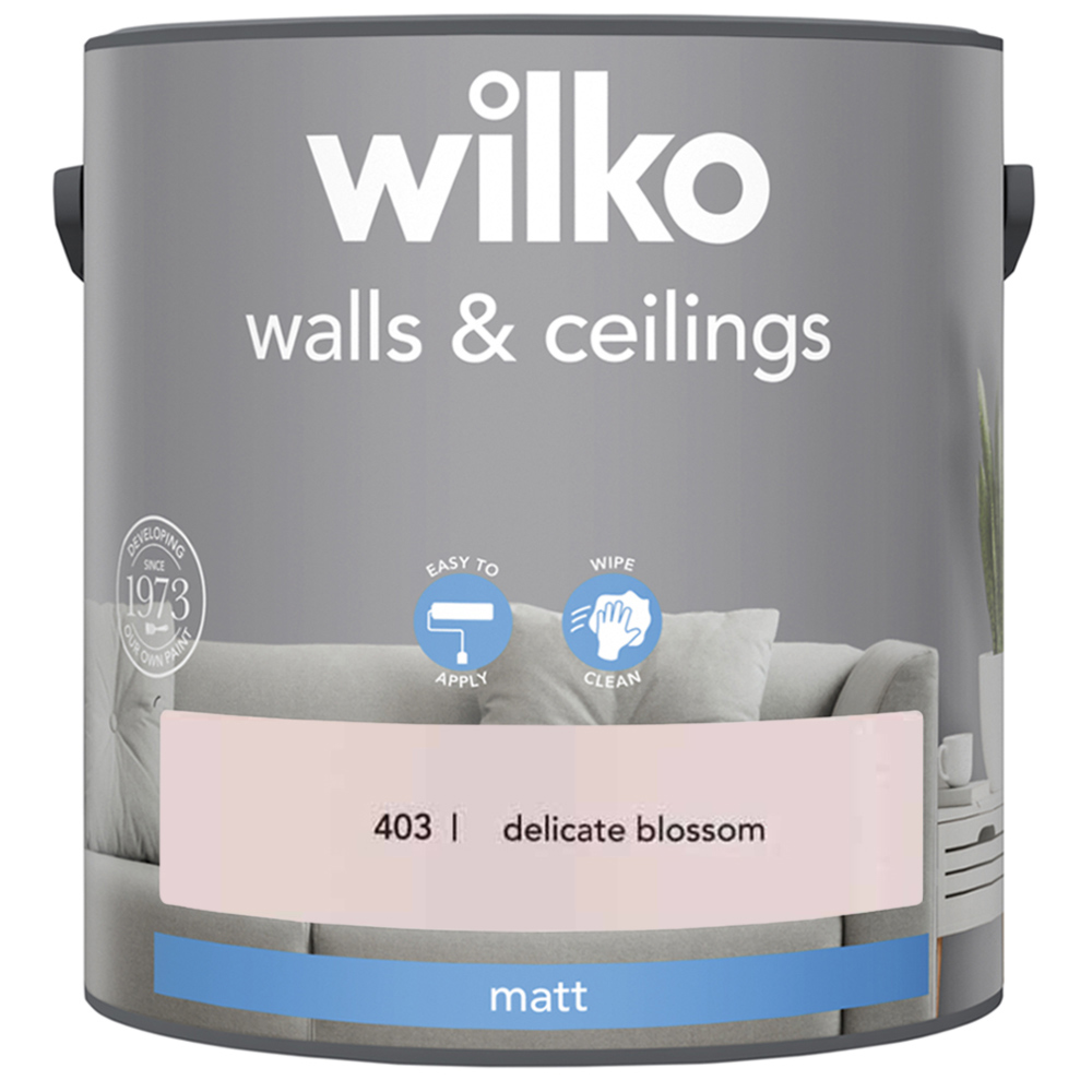 Wilko Walls & Ceilings Delicate Blossom Matt Emulsion Paint 2.5L Image 2