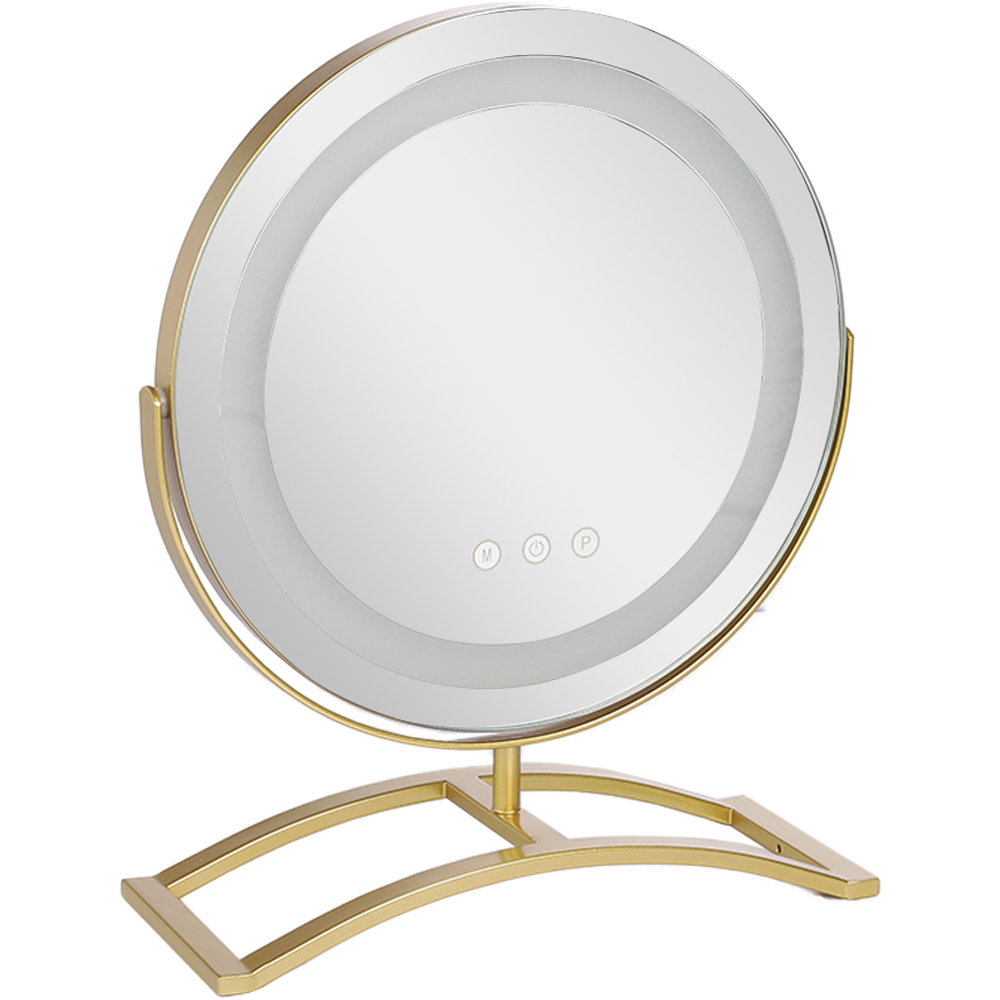 Living and Home Round Rotatable LED Vanity Mirror Image 1