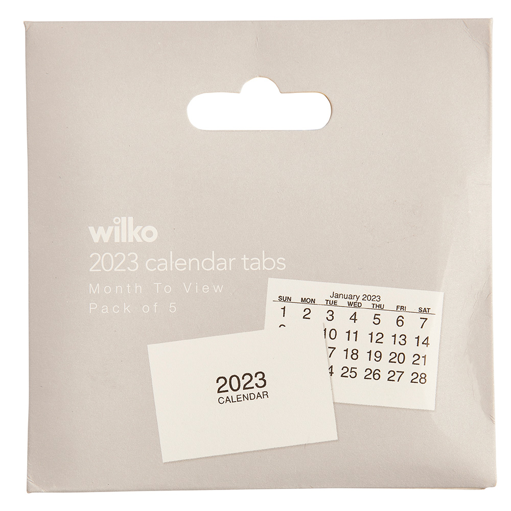 Wilko Month To View Calendar Tabs 5 Pack Image 5