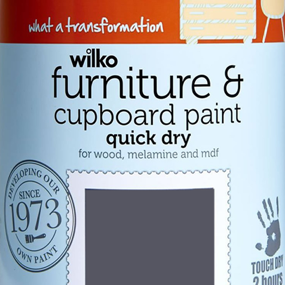 Wilko Quick Dry Slate Grey Furniture Paint 750ml Image 3
