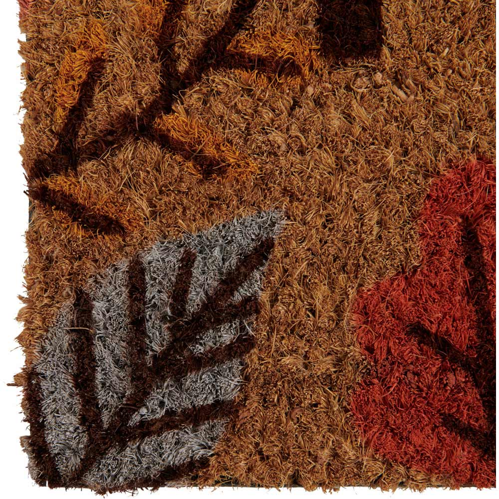 Wilko Hello Leaves Autumn Stencilled Coir Mat 38 x 58cm Image 2