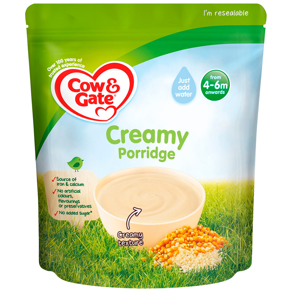 Cow and Gate Cereal Creamy Porridge 125g Image 1