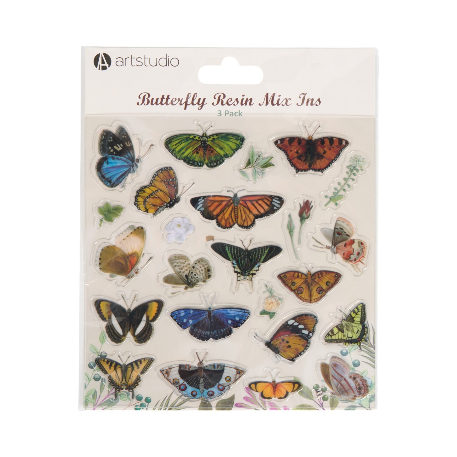 Pack of 3 Resin Floral Mix Ins Image 1