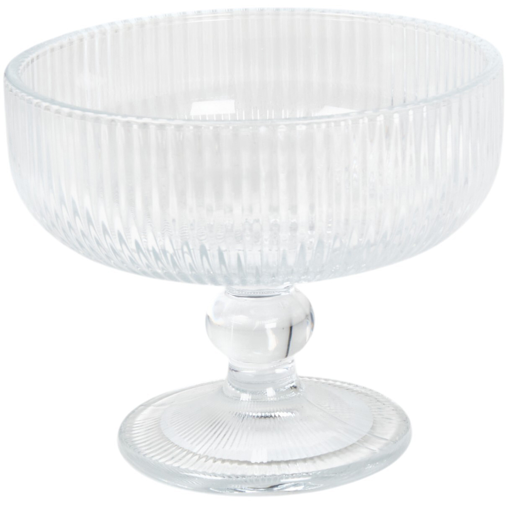Ribbed Coupe Glass - Clear Image 1