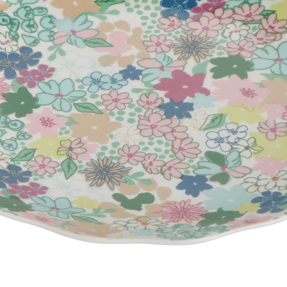Wilko Ditsy Floral Cake Plate Image 3