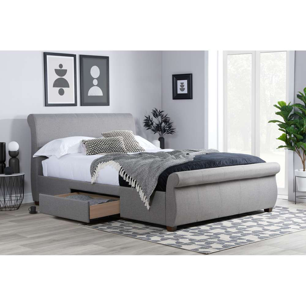 Lancaster King Size Grey Bed Image 8