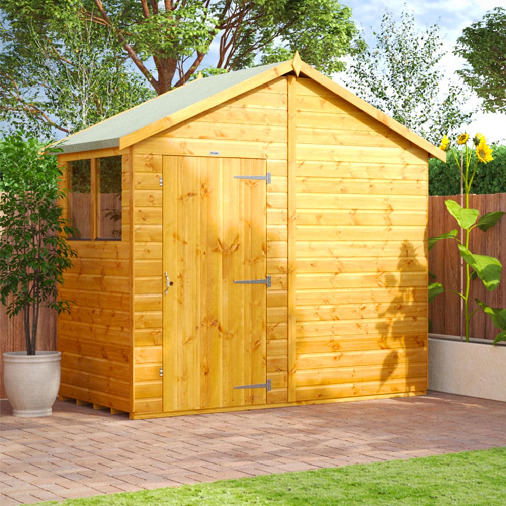 Power Sheds 4 x 8ft Apex Wooden Shed with Window Image 2