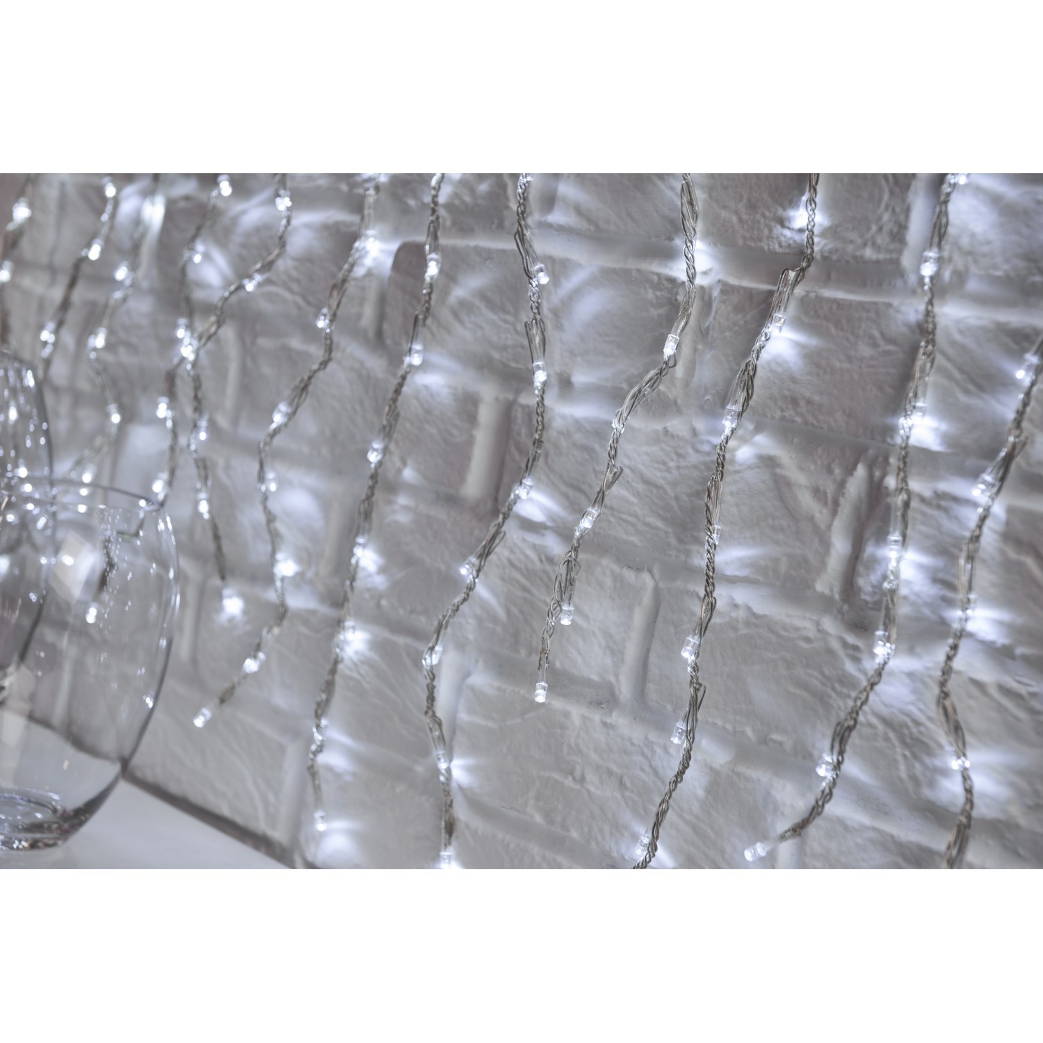 LED Waterfall Curtain Lights - White Image 3