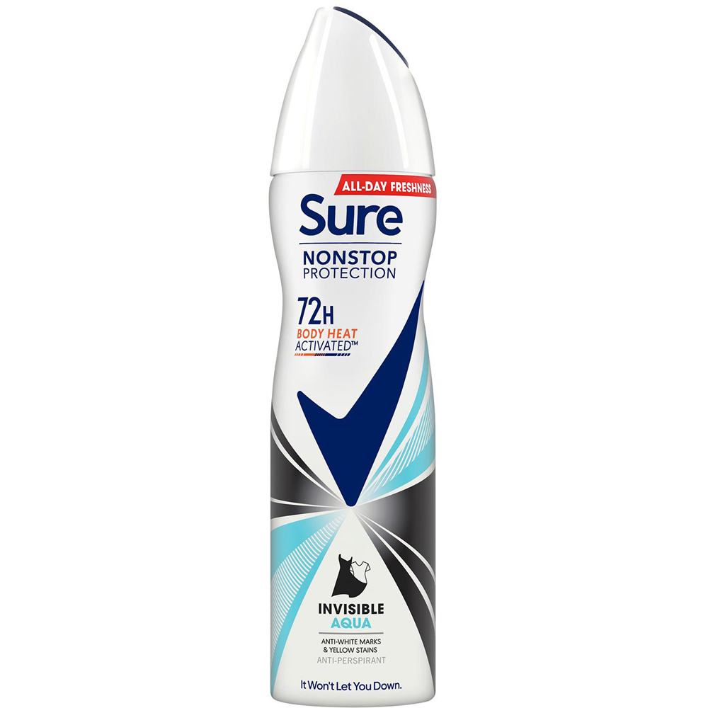 Sure Women Invisible Aqua 72H Nonstop Protection Anti-Perspirant Deodorant 150ml 24 Pack Image 2