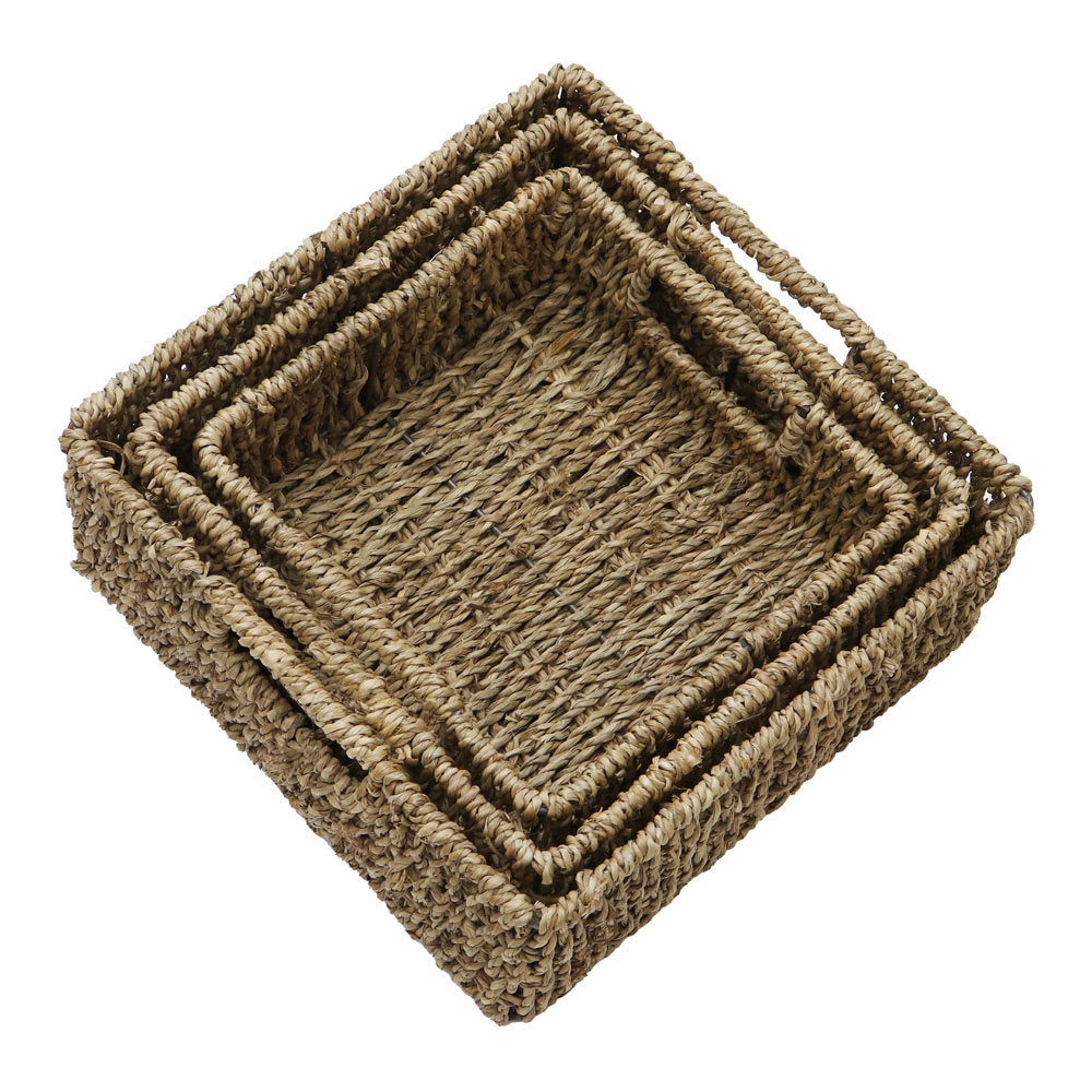 JVL Seagrass Storage Baskets Set Of 3 Image 4