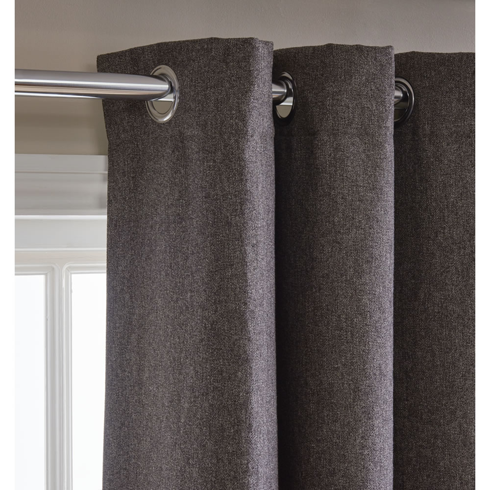 Wilko Charcoal Faux Wool Curtains 167 W X 137cm D Wilko