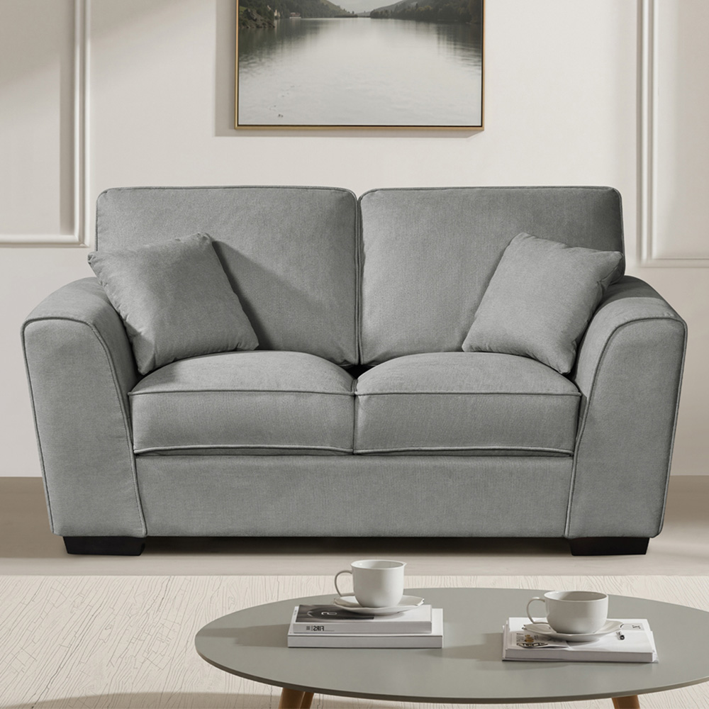 Artemis Home Arlington 2 Seater Grey Fabric Sofa Image 1