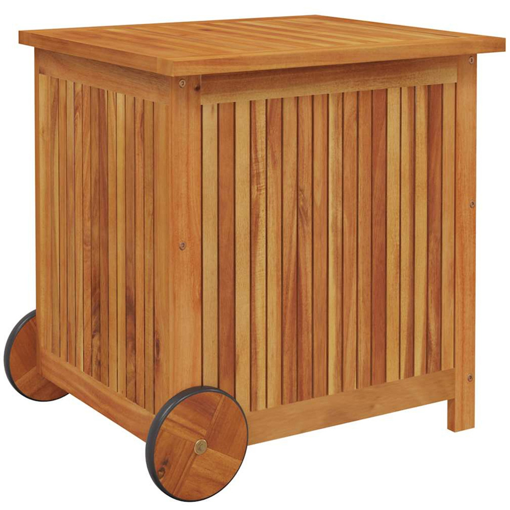 vidaXL 58 x 60 x 50cm Brown Acacia Wood Garden Storage Box Image 2