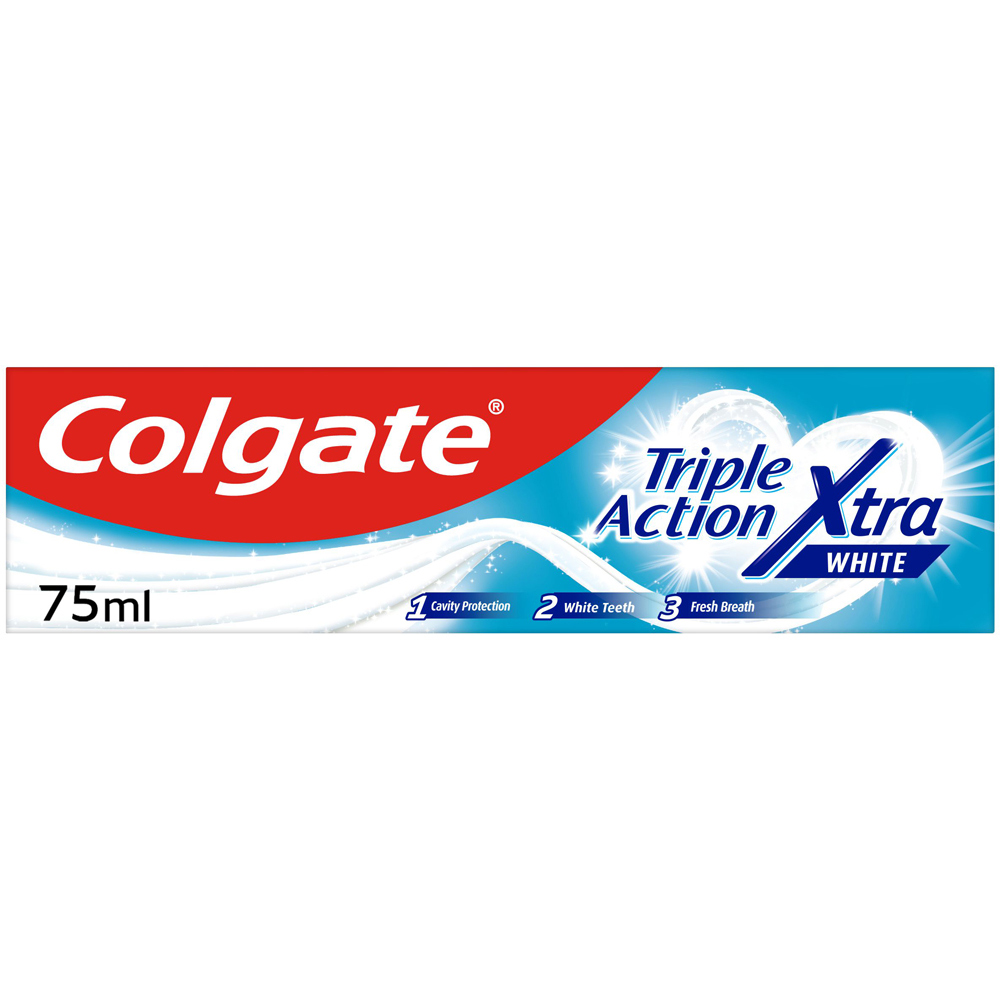 Colgate Triple Action Xtra White Toothpaste 75ml Image 1
