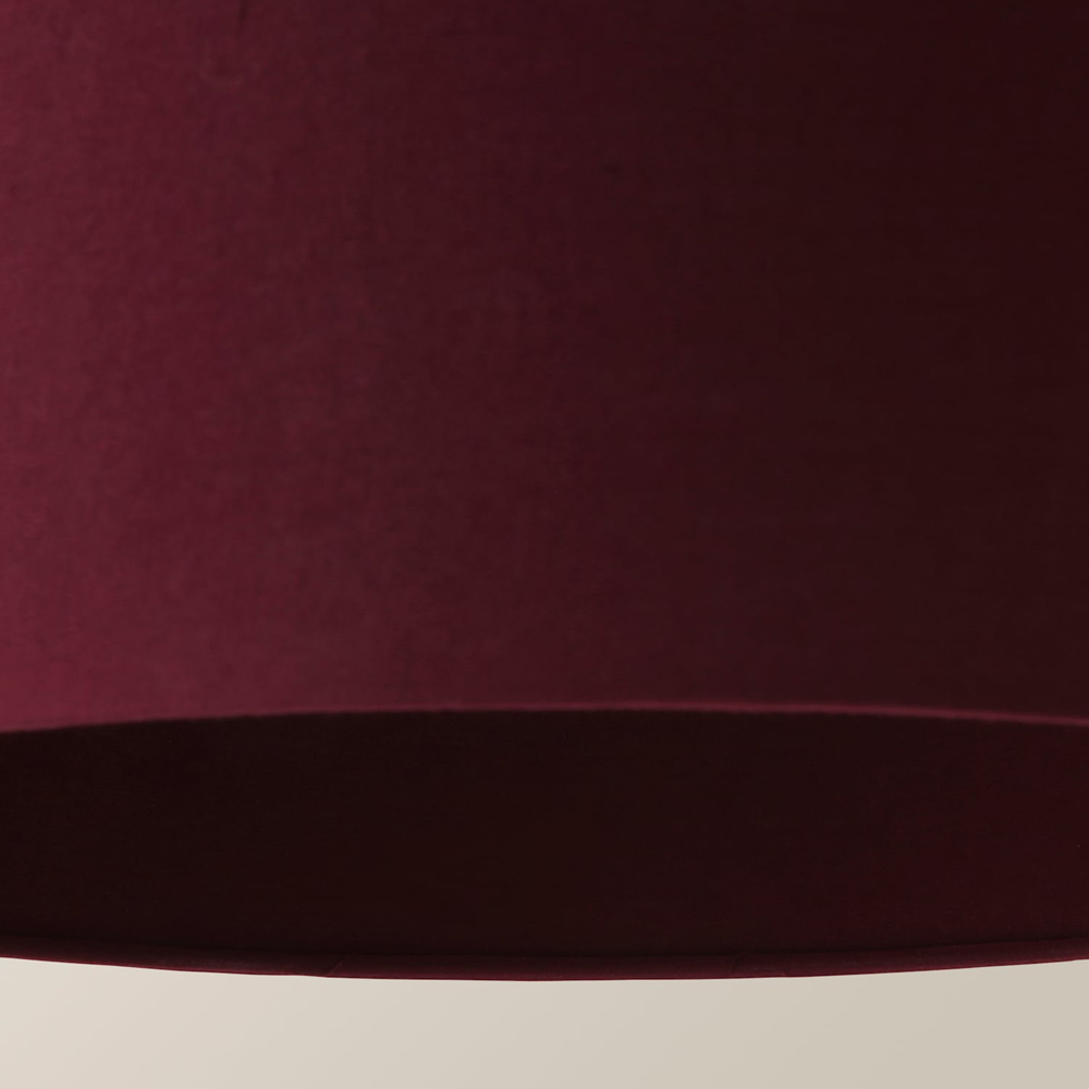 ValueLights Reni Plum Fabric Medium Drum Ceiling Lamp Shade Image 3
