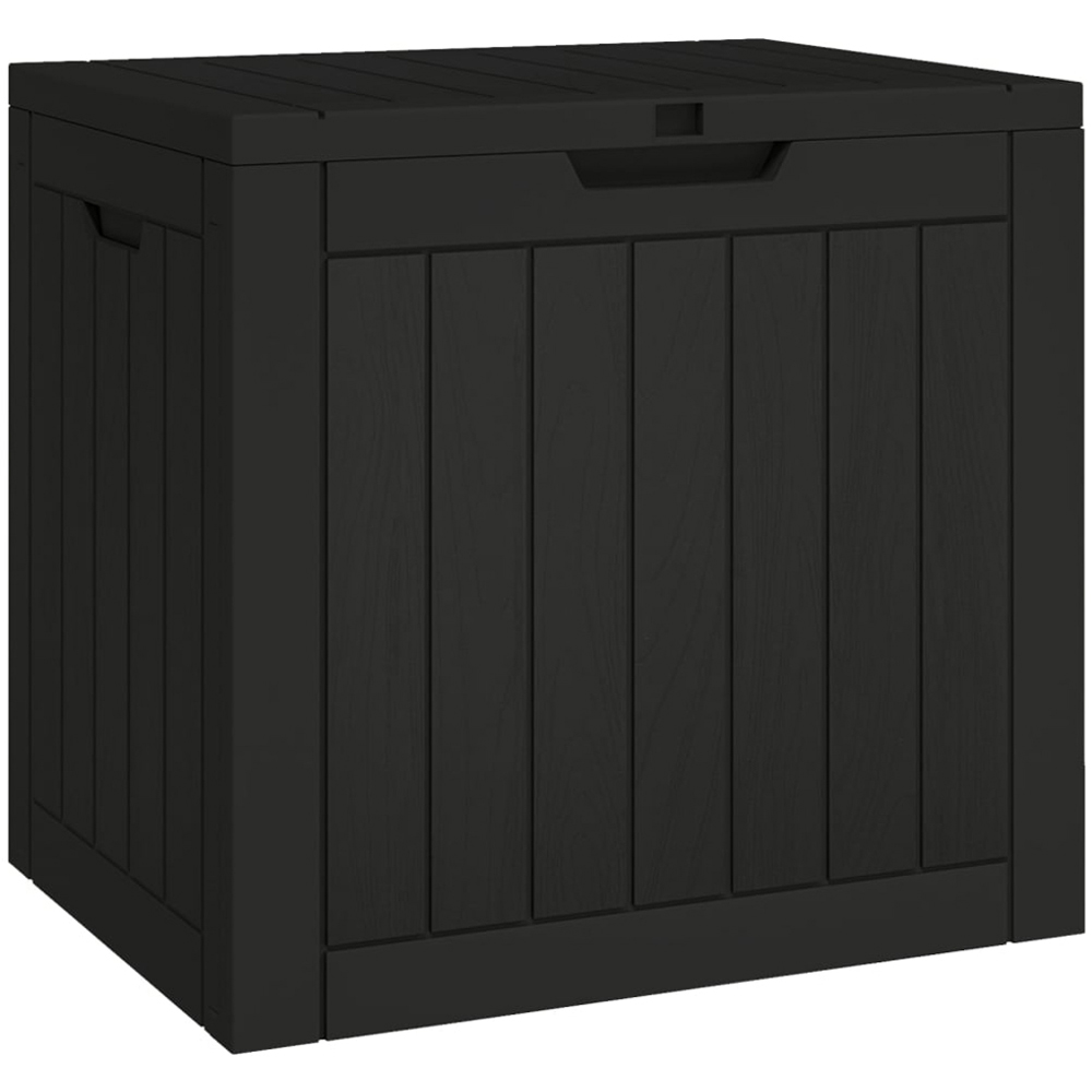 vidaXL 118L Black Polypropylene Garden Storage Box Image 1