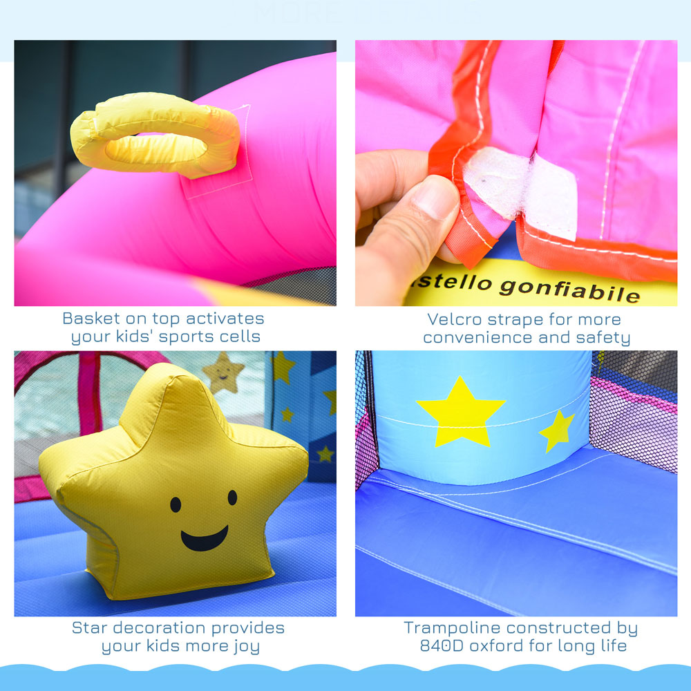 Outsunny Kids Slide Star Bouncy Castle Image 5