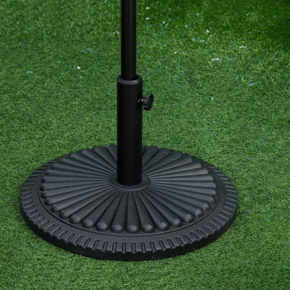 Outsunny Round Resin Parasol Base with Wheels 15kg Image 2