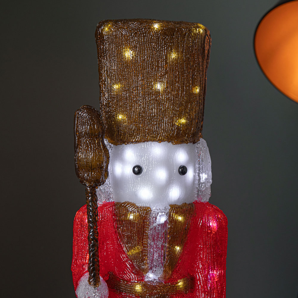 Samuel Alexander White LED Light Up Acrylic Nutcracker Christmas Decoration 65cm Image 5