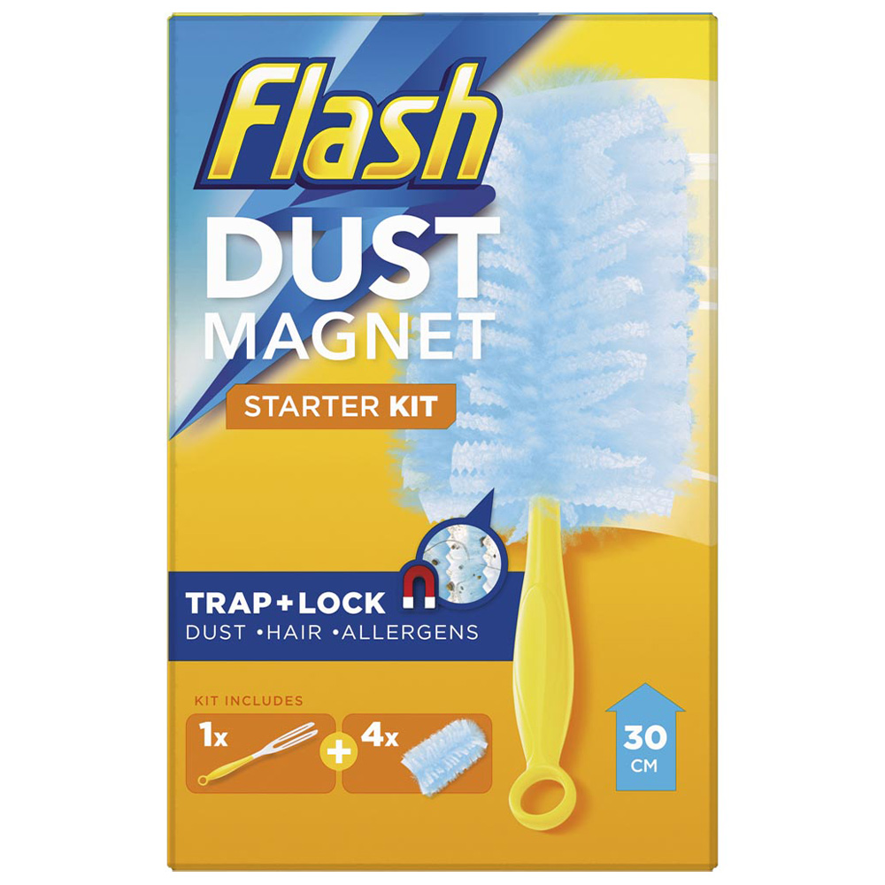 Flash Duster Dust Magnet Starter Kit (1 Handle + 4 Refills) Image 1