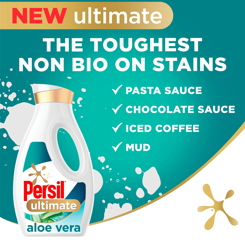 Persil Ultimate Non-Bio Aloe Vera Laundry Washing Liquid Detergent 34 Washes 918ml Image 4