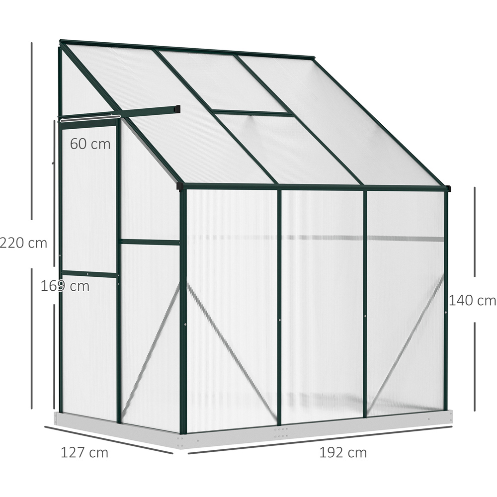 Outsunny Green Heavy Duty 4.2 x 6.3ft Walk-In Greenhouse Image 7