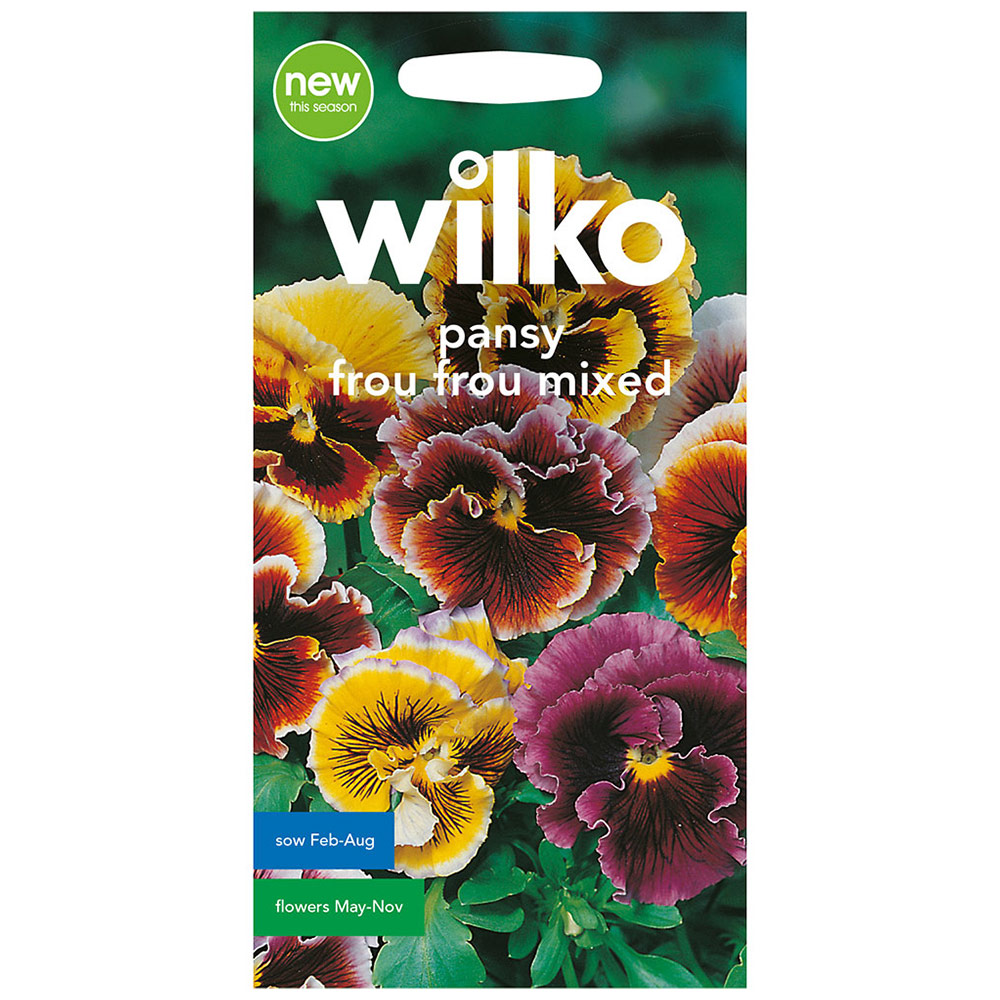 Wilko Pansy Frou Frou Mixed Seeds Image 2