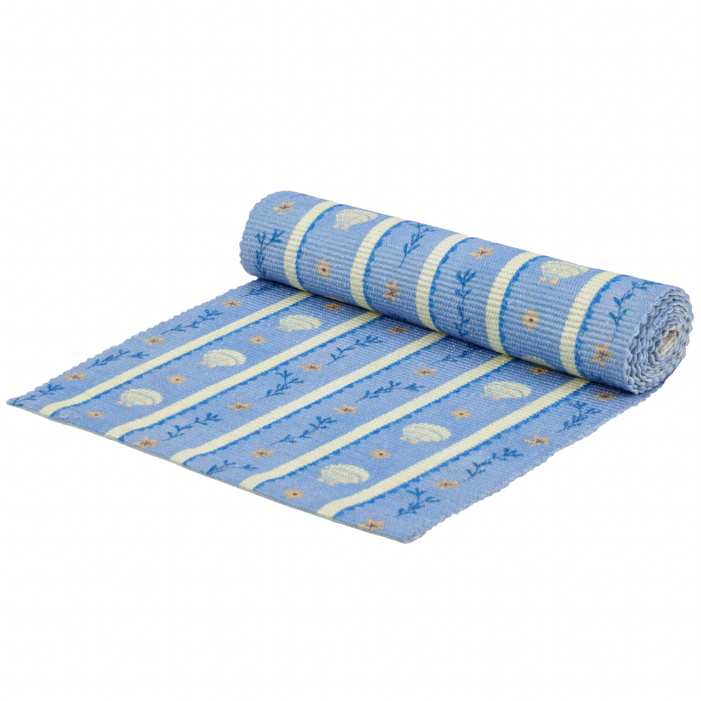 furn. Blue Sea Shells Indoor and Outdoor Table Runner 35 x 35cm Image 2