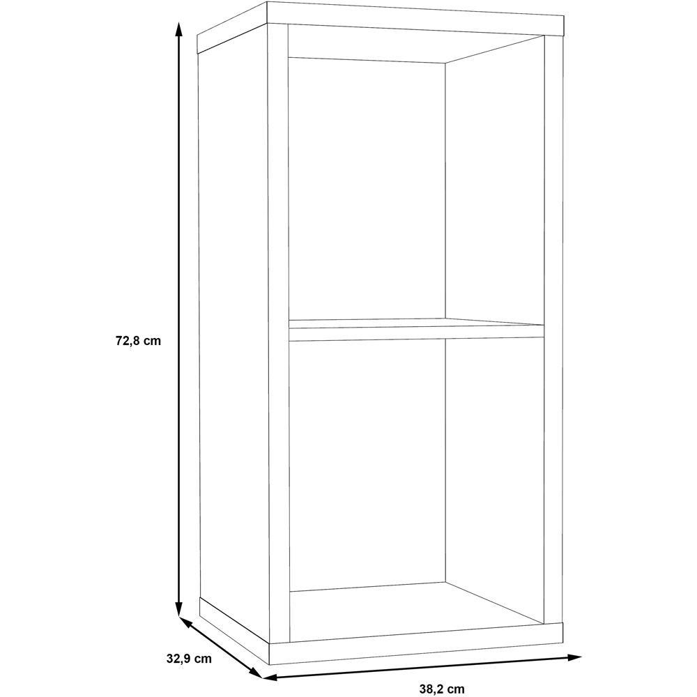 Florence Mauro 2 Shelf Artisan Oak Bookshelf Image 8