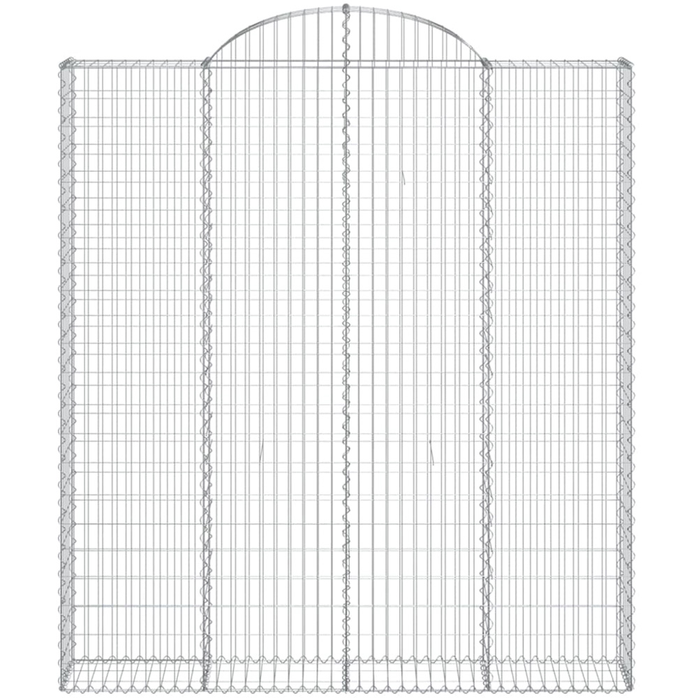 vidaXL Silver Galvanised Iron Arched Gabion Basket 200 x 30 x 220/240cm 7 Pack Image 4